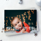 Meer vrolijk dit jaar | Baby Foto Kerstmis Feestdagenkaart