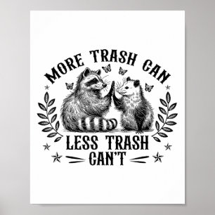 Meer vuilnis kan minder vuilnisbak grappige wasbee poster