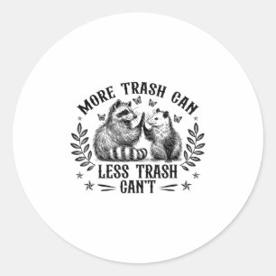 Meer vuilnis kan minder vuilnisbak grappige wasbee ronde sticker