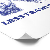 Meer vuilnisbak minder vuilnis kan niet grappig wa poster (Hoek)