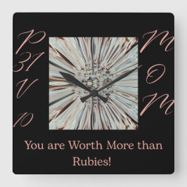 Meer waard dan een Rubies Square wandklok
