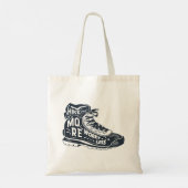 Meer wandelen, minder piekeren tote bag (Achterkant)