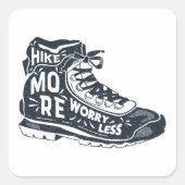 Meer wandelen, minder piekeren vierkante sticker (Voorkant)