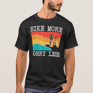 Meer Wandelen Minder Zorgen Afghaanse Windhond Gra T-shirt
