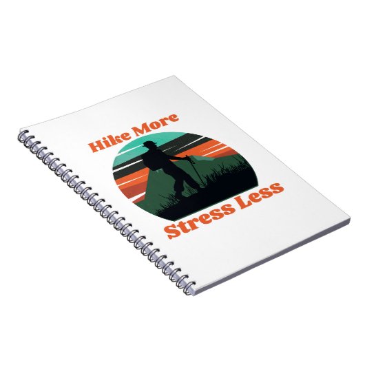 Meer wandelen, stress minder spiraal Notitieboek (Rechterzijde)