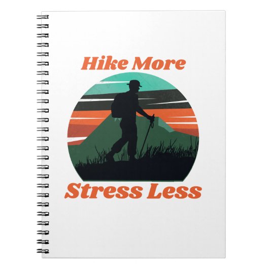 Meer wandelen, stress minder spiraal Notitieboek (Voorkant)