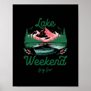Meer weekend vakantie trip Big Sur Californië Poster