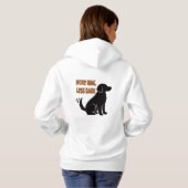 Meer weg, minder schors - hondensilhouet met kwisp hoodie (Achterkant volledig)