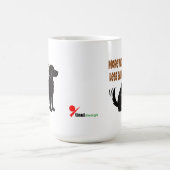 Meer weg, minder schors - hondensilhouet met kwisp koffiemok (Center)