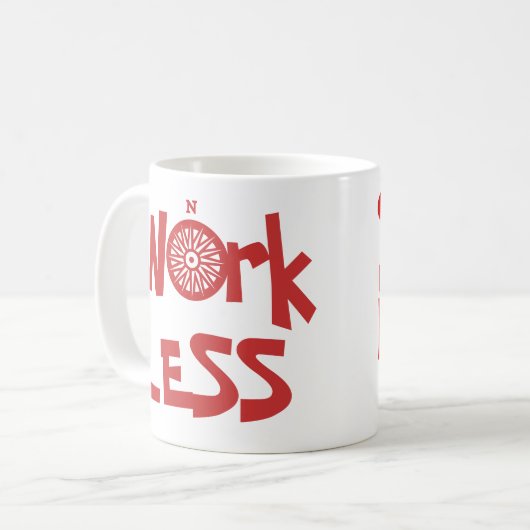 Meer werk minder opslaan koffiemok (Voorkant links)