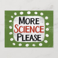 Meer wetenschap alstublieft Briefkaart