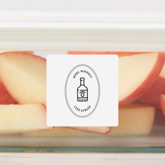 Meer whiskey minder stress labels (Aangebracht)