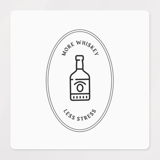 Meer whiskey minder stress labels (Design 1)