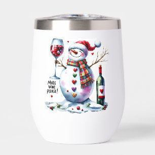 Meer wijn alsjeblieft Snowman Drink Wine