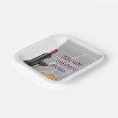 Meer Wijn en Kaas Papieren Bordje (Gebogen)