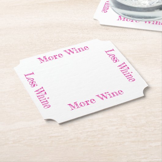 Meer wijn minder zeurende Onderzetters (Gekanteld)
