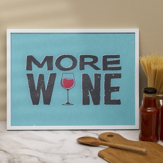 Meer Wijn Trendy Quote Retro Wall Art Poster