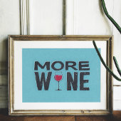 Meer Wijn Trendy Quote Retro Wall Art Poster