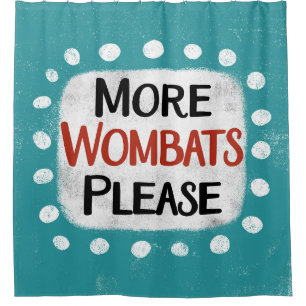 Meer wombats alsjeblieft douchegordijn