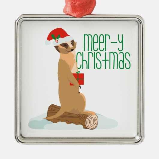 Meer-y Kerstmis Metalen Ornament (Voorkant)