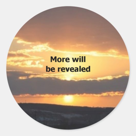 Meer zal worden onthuld ronde sticker (Voorkant)