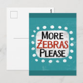 Meer zebra's alstublieft Briefkaart (Voorkant / Achterkant)