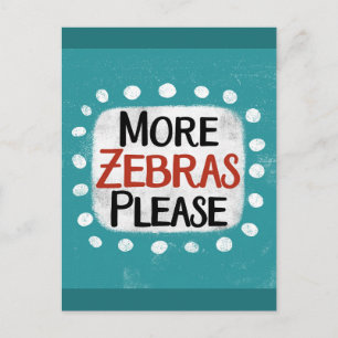 Meer zebra's alstublieft Briefkaart