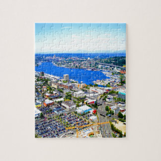 meer zeillandschap seattle in het centrum van de s legpuzzel