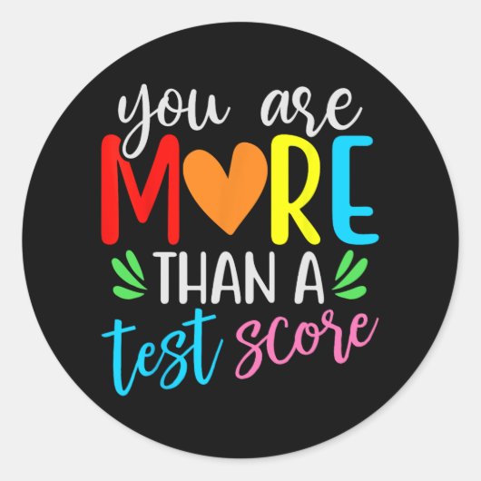 meer zijn dan een testscore ronde sticker (Voorkant)