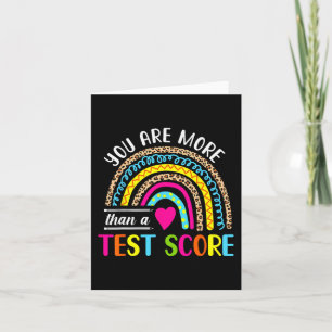 meer zijn dan een testscore Schattige Rainbow-test Kaart