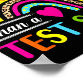 meer zijn dan een testscore Schattige Rainbow-test Poster (Hoek)