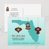 Meer Zon Geen Sneeuw Florida Kaart Kerst Bewegen (Voorkant / Achterkant)