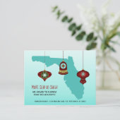 Meer Zon Geen Sneeuw Florida Kaart Kerst Bewegen (Staand voorkant)