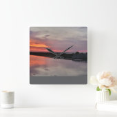 MEER ZONSONDERGANG GLOEIEN VIERKANTE KLOK (Huis)