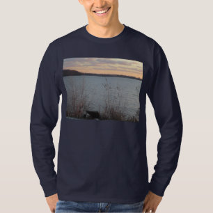 Meer Zonsondergang Mannen T-shirt met Lange Mouwen