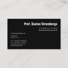 Meer zwart visitekaartje