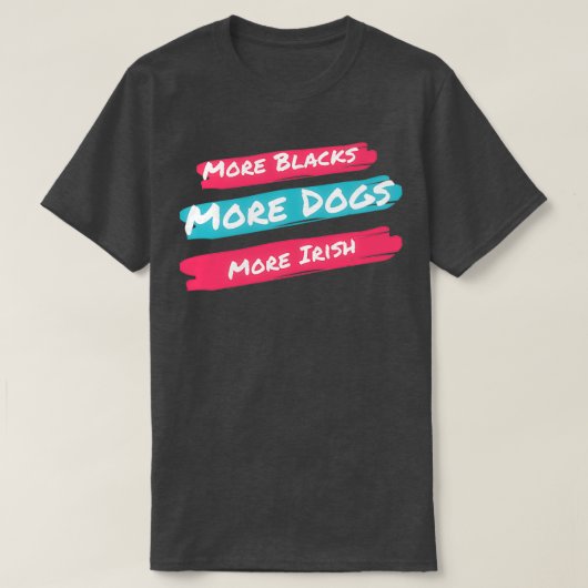 Meer zwarte honden meer Iers (1) T-shirt (Design voorkant)