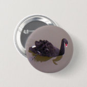 Meer zwarte zwaan ronde button 5,7 cm (Voorkant /achterkant)