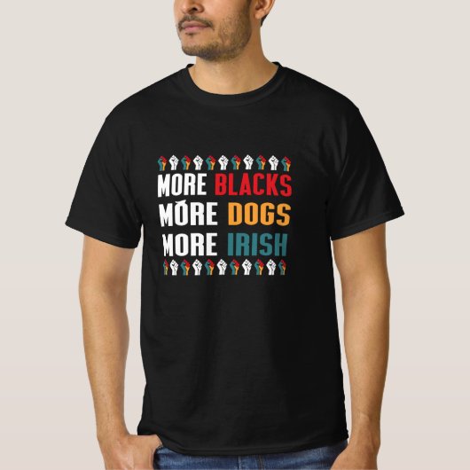 Meer zwarten meer honden meer Iers T-shirt (Voorkant)