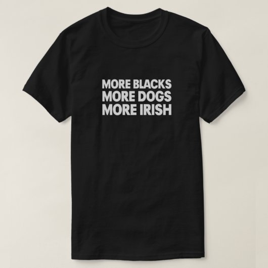 Meer zwarten meer honden meer Iers T-shirt (Design voorkant)