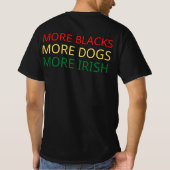 Meer zwarten meer honden meer Ierse T-shirt (Achterkant)