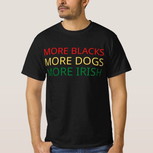 Meer zwarten meer honden meer Ierse T-shirt (Voorkant)