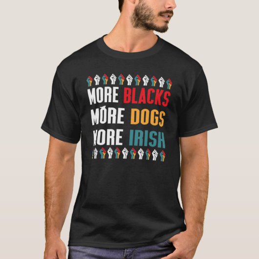 Meer zwarten meer honden meer Ierse zwartegeschied T-shirt (Voorkant)