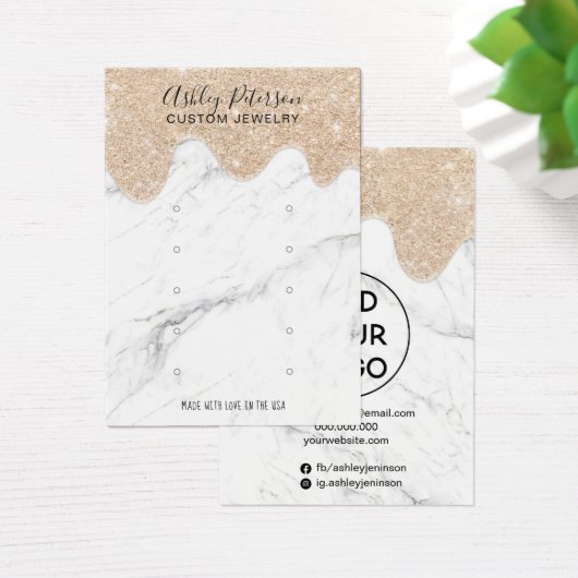 Meerbaar glitter druppelt het meervoudig ophaalsch visitekaartje (Bureau)