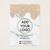 Meerbaar glitter druppelt het meervoudig ophaalsch visitekaartje (Achterkant)