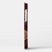 Meerbaar hexagon naadloze textuur met goud Case-Mate iPhone case (Achterkant / Links)