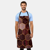Meerbaar hexagon naadloze textuur met goud schort (Gedragen)
