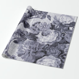 Meerbes Tone Floral Toile Fabric No.4 Cadeaupapier