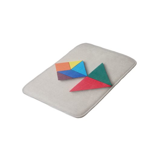 Meerbloemige bloem Tangram Badmat (Gekanteld)