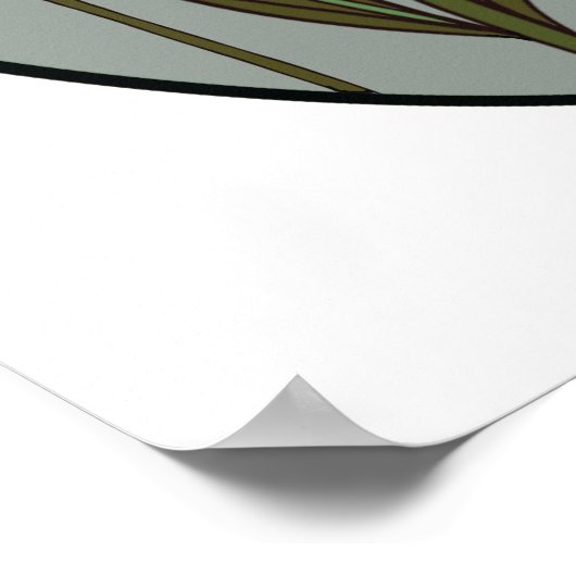 Meerbloemige handgetrokken kunst poster (Hoek)